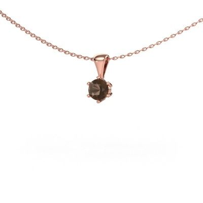 Necklace Fay 585 rose gold smokey quartz 4.7 mm