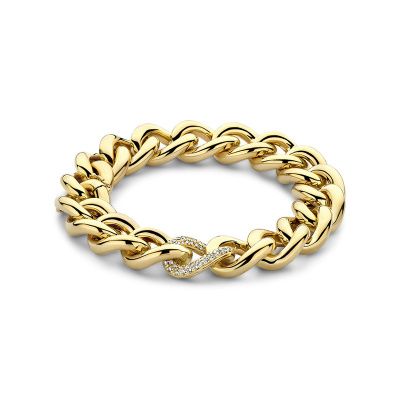 Link bracelet Fatima 585 gold diamond 0.576 crt