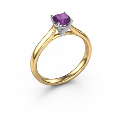 Verlobungsring Mignon cus 1 585 Gold Amethyst 5 mm