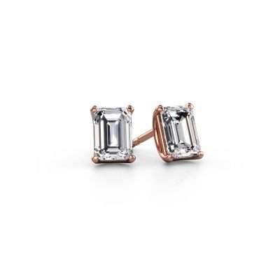 Stud earrings Sam EME 585 rose gold lab grown diamond 2.30 crt