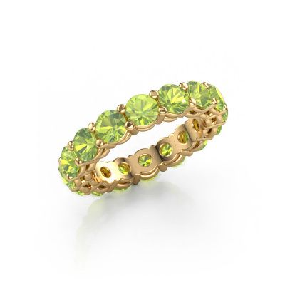 Stackable ring Michelle full 4.2 585 gold peridot 4.2 mm