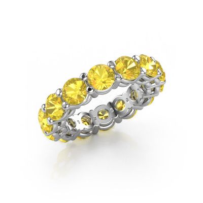 Bague superposable Michelle full 4.7 585 or blanc saphir jaune 4.7 mm