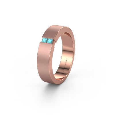 Wedding ring WH2136L15E 585 rose gold blue topaz ±5x2.6 mm