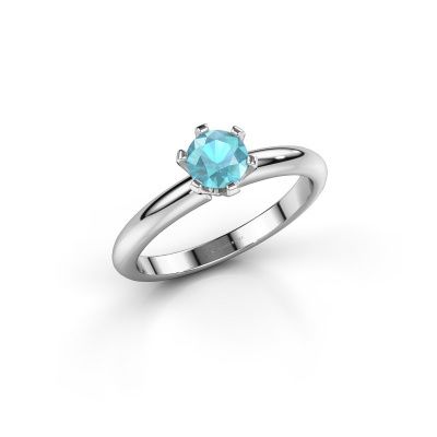 Engagement ring Tiffy 1 925 silver blue topaz 5 mm