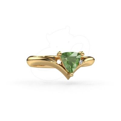 Ring Arlette 585 gold tourmaline green 7 mm
