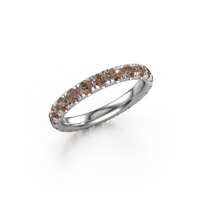 Stackable ring Jackie 2.7 950 platinum brown diamond 1.76 crt