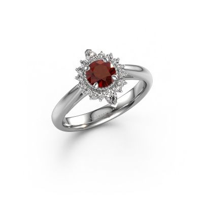 Verlobungsring Susan 950 Platin Granat 5 mm
