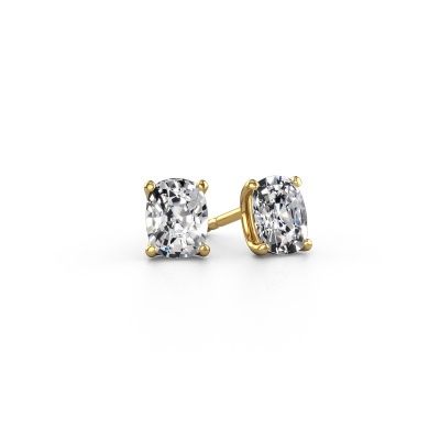 Clous d'oreilles Sam CSH 585 or jaune diamant synthétique 2.00 crt