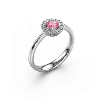 Verlobungsring Debi 950 Platin Pink Saphir 4.2 mm