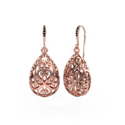 Ohrhänger Idalia 1 585 Roségold Schwarz Diamant 0.04 crt