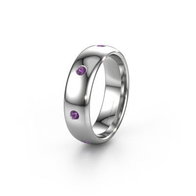 Ehering WH0105L36BP 585 Weißgold Amethyst ±6x2 mm