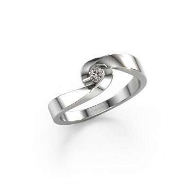 Verlobungsring Sheryl 585 Weißgold Diamant 0.08 crt