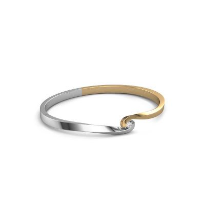 Bracelet jonc Sheryl 585 or jaune diamant 0.10 crt