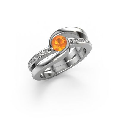 Ring Xenia 2 950 platinum citrin 5 mm