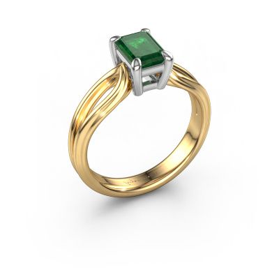 Engagement ring Antonia eme 1 585 gold emerald 7x5 mm