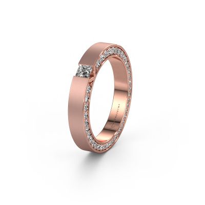 Wedding ring WH2140L14B 585 rose gold diamond ±3,5x2 mm