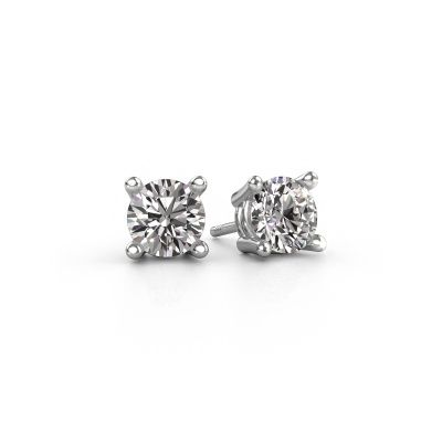 Stud earrings Jannette 585 white gold diamond 1.00 crt