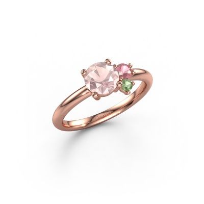 Ring Anouk 585 rose gold morganite champagne 6 mm