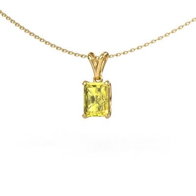 Pendant Sam RAD 585 gold yellow lab grown diamond 7.5x5.5 mm
