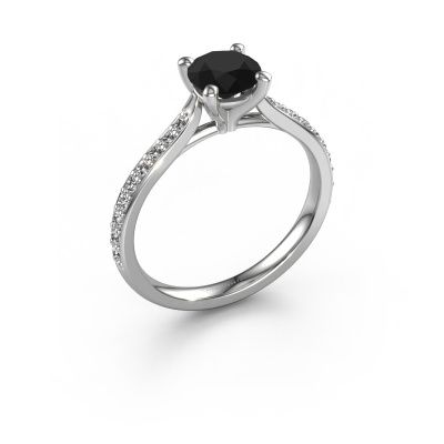 Verlobungsring Mignon rnd 2 950 Platin Schwarz Diamant 1.199 crt