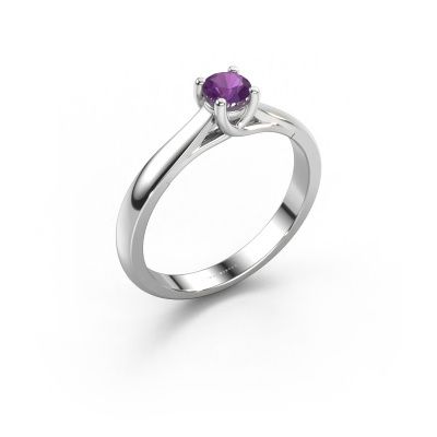 Engagement ring Mia 1 950 platinum amethyst 4 mm