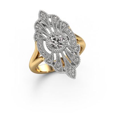 Engagement ring Hanna 585 gold zirconia 5 mm