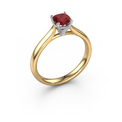 Engagement ring Mignon cus 1 585 gold ruby 5 mm