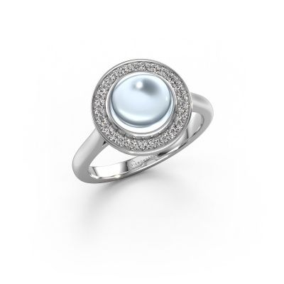 Ring Alisa 950 platinum aquamarine 8 mm
