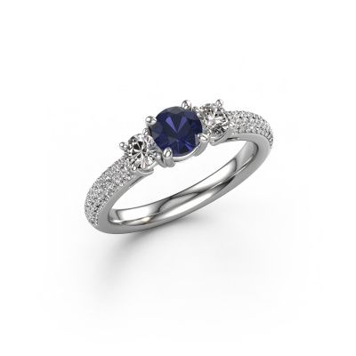 Engagement ring Marielle RND 585 white gold sapphire 6 mm