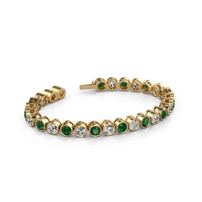 Tennis bracelet Allegra 5 mm 585 gold emerald 5 mm