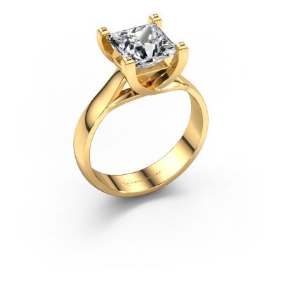 Engagement ring Mia Square 585 gold lab grown diamond 2.00 crt