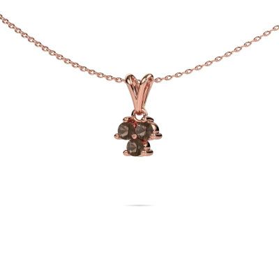 Pendant Shirlee 585 rose gold smokey quartz 3 mm