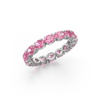 Ring Vivienne OVL 4x3 585 white gold pink sapphire 4x3 mm
