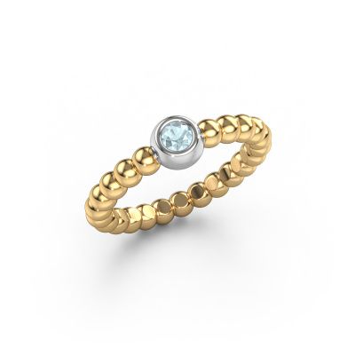 Vorsteckring Dini 585 Gold Aquamarin 3 mm