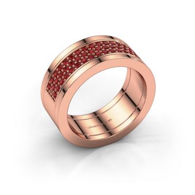 Ring Marita 5 585 rosé goud robijn 1.3 mm