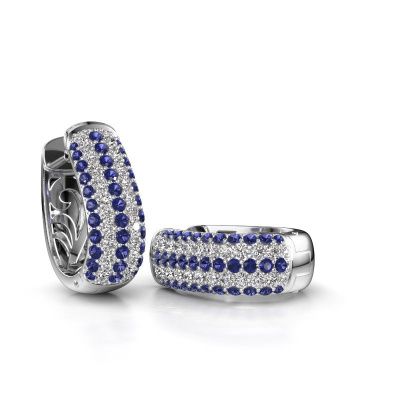 Hoop earrings Danika 10.5 B 950 platinum sapphire 1.1 mm