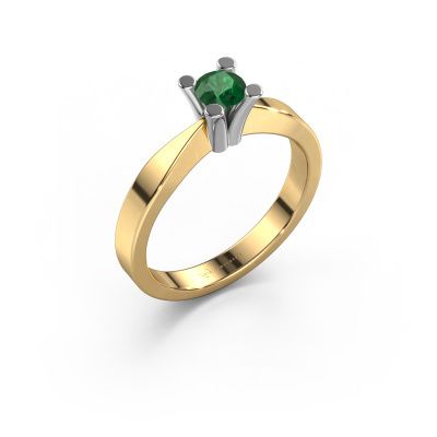 Engagement ring Ichelle 1 585 gold emerald 4.2 mm