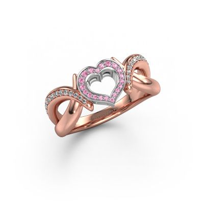 Ring Earlie 2 585 Roségold Pink Saphir 1.1 mm