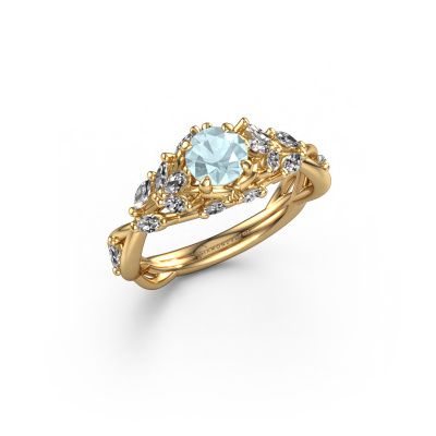 Engagement ring Samantha RND 585 gold aquamarine 5 mm