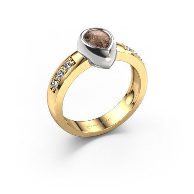 Ring Charlotte Pear 585 Gold Braun Diamant 0.80 crt