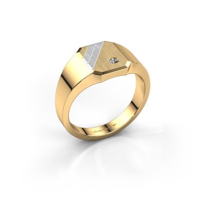 Signet ring Patrick 1 585 gold diamond 0.03 crt
