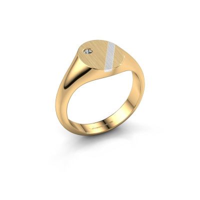 Pinky Ring Finn 3 585 Gold Diamant 0.03 crt