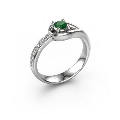 Ring Zara 950 platinum emerald 4 mm