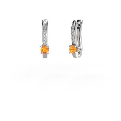 Earrings Valorie 585 white gold citrin 4 mm