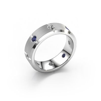 Men's ring Irwin 585 white gold sapphire 2.7 mm