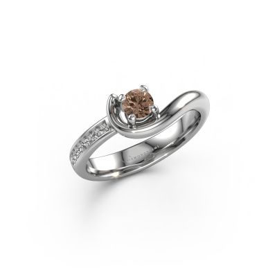 Engagement ring Ceylin 585 white gold brown diamond 0.25 crt