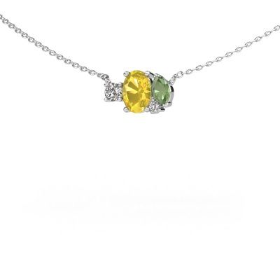 Pendant Frauke OVL 950 platinum yellow sapphire 7x5 mm