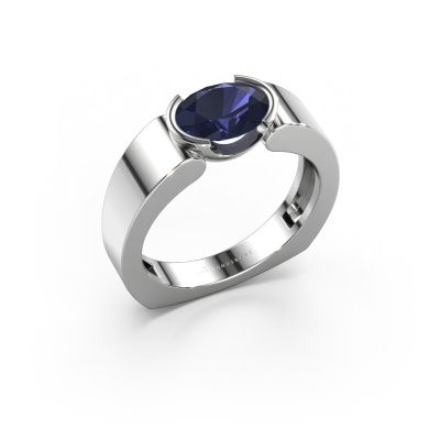 Ring Tonya 585 white gold sapphire 8x6 mm