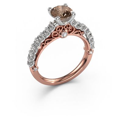 Engagement ring Shaunda 585 rose gold brown diamond 1.30 crt