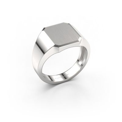 Signet ring Abel 2 light 585 white gold